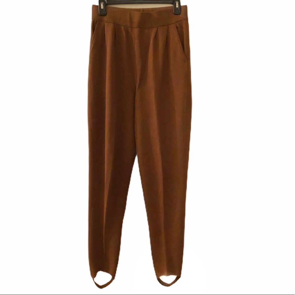 St. John Brown Caramel Knot Stirrup Pants